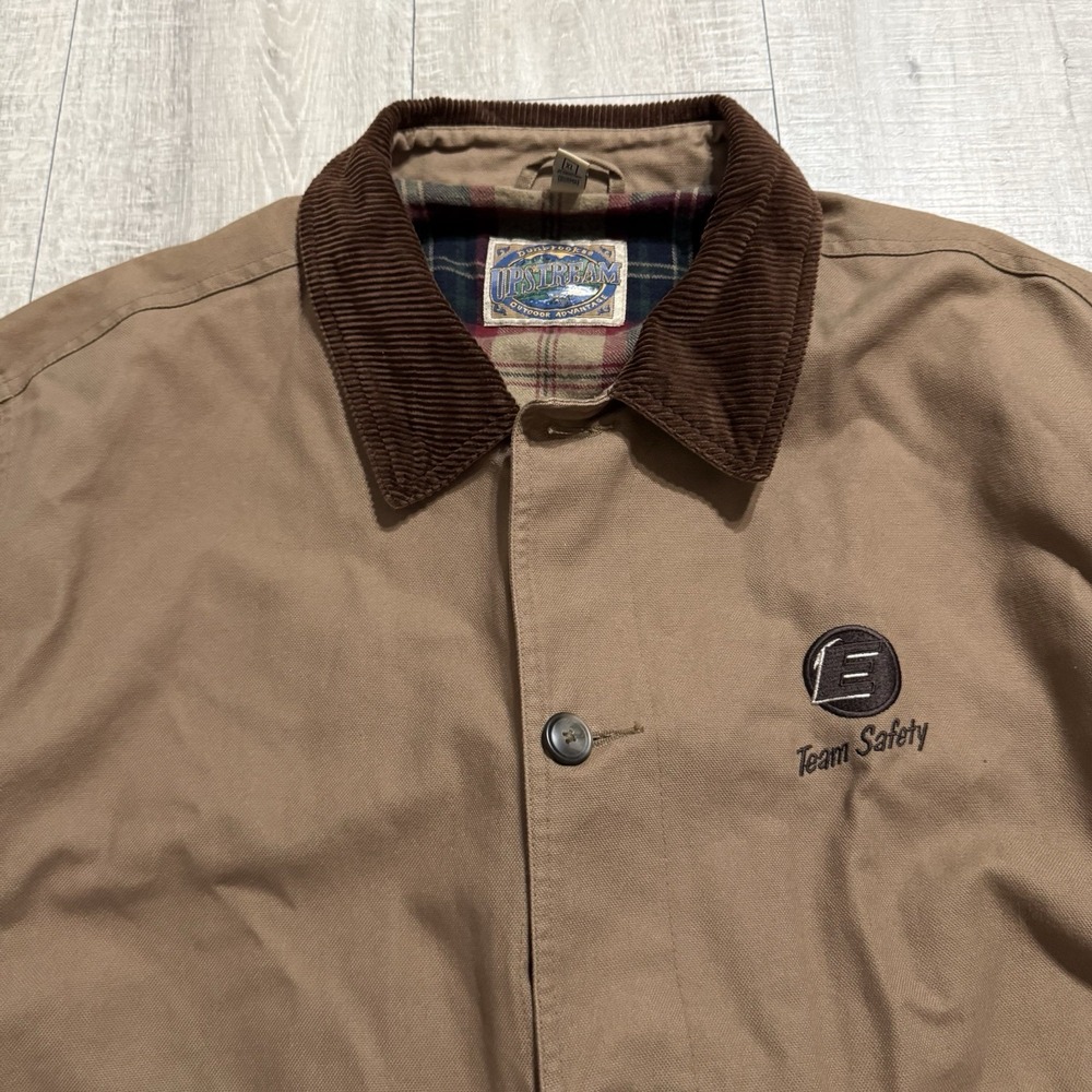 Dunbrooke Upstream Tan Barn Jacket Plaid Lined Corduroy Collar Workwear Men XL - Picture 10 of 10
